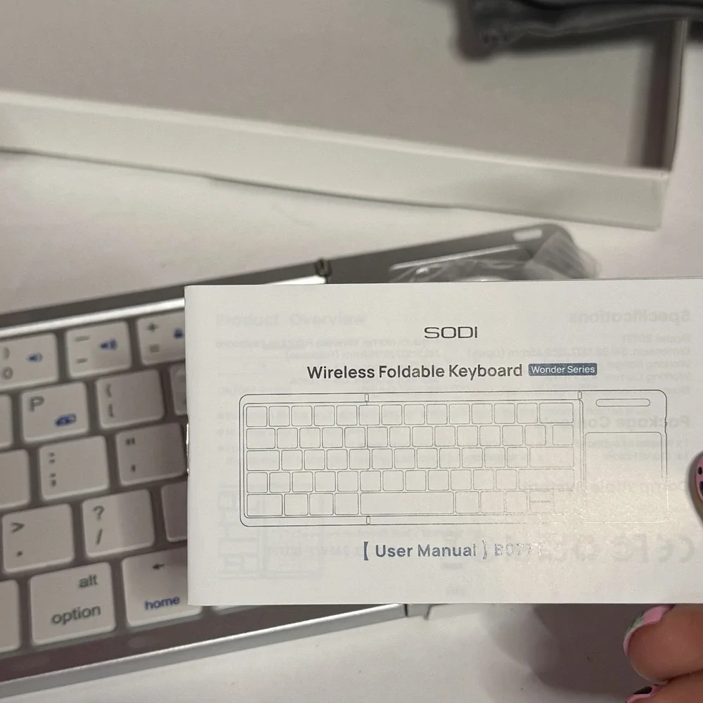 SODI Wireless Foldable Keyboard compatible with macOS, iOS, Windows, and Android